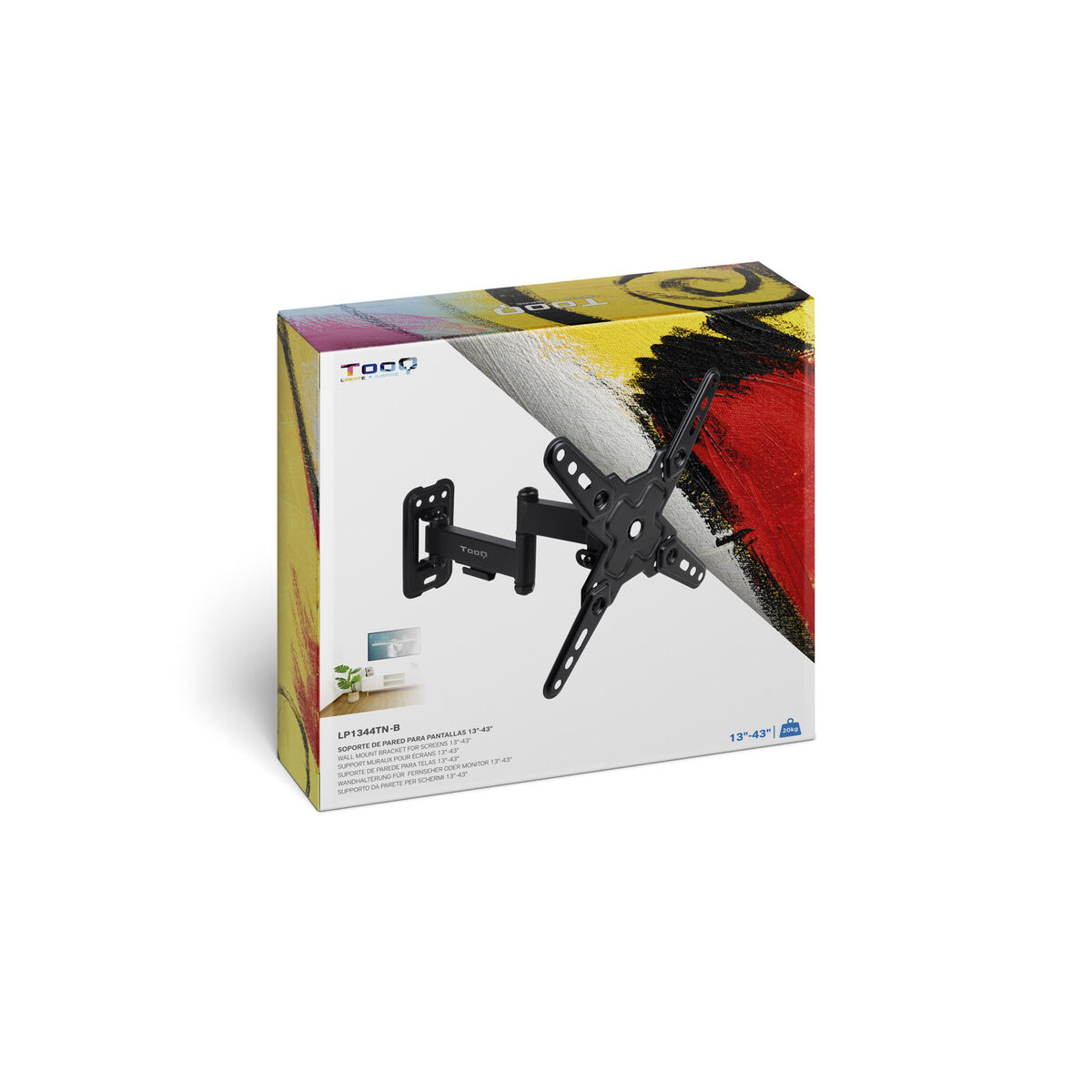 Supporto da Parete TooQ TSLP1040T-B 43" 13" 20 kg